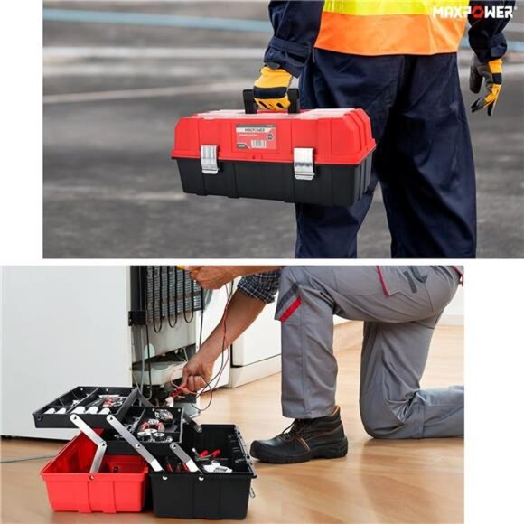 🛠️ 3-Layer Folding Toolbox – Large Capacity, Durable & Lockable Storage Box ✨ - Picture 6 of 7